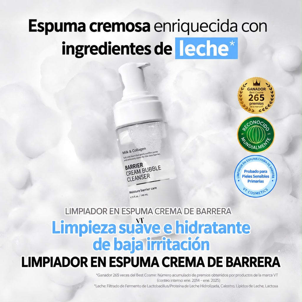 VT COSMETICS - BARRIER CREAM BUBBLE CLEANSER 140ml